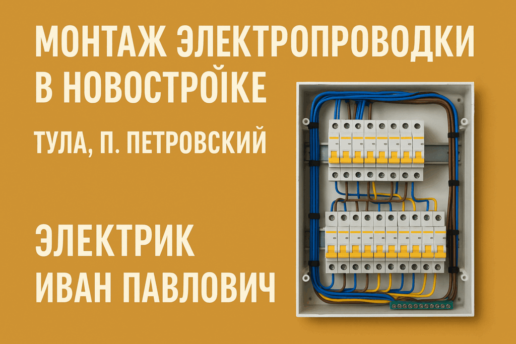 Монтаж электропроводки в новостройке — Тула, п. Петровский