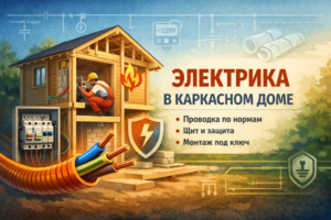 электрика в каркасном доме