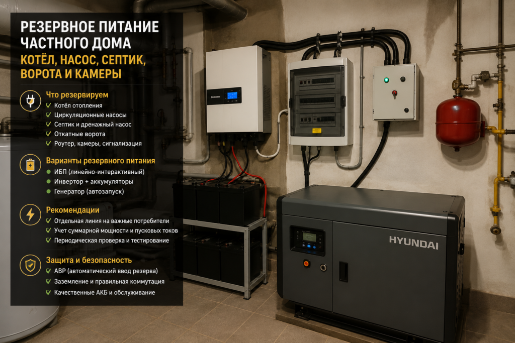 Резервное питание частного дома