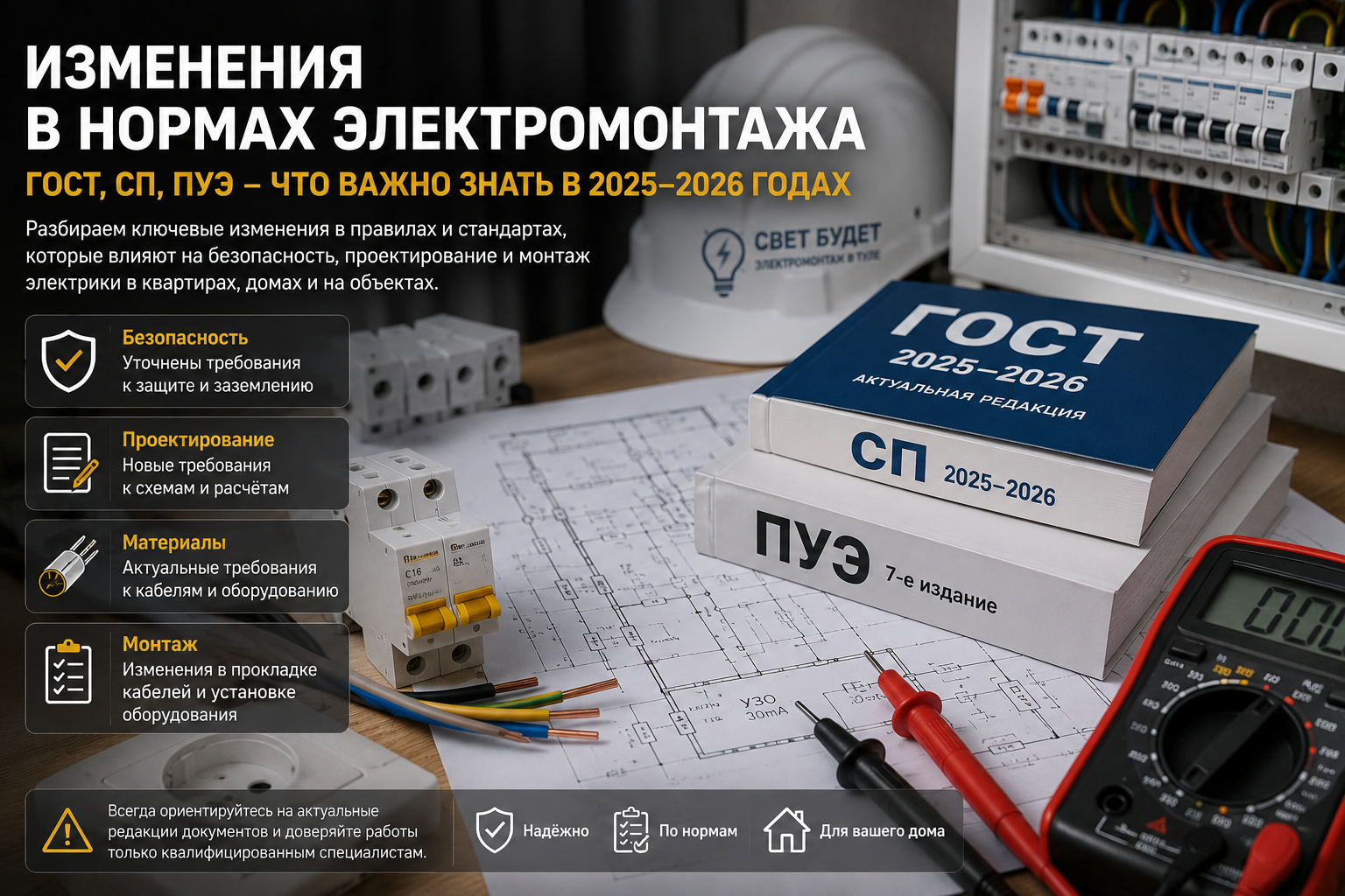 Изменения норм электромонтажа