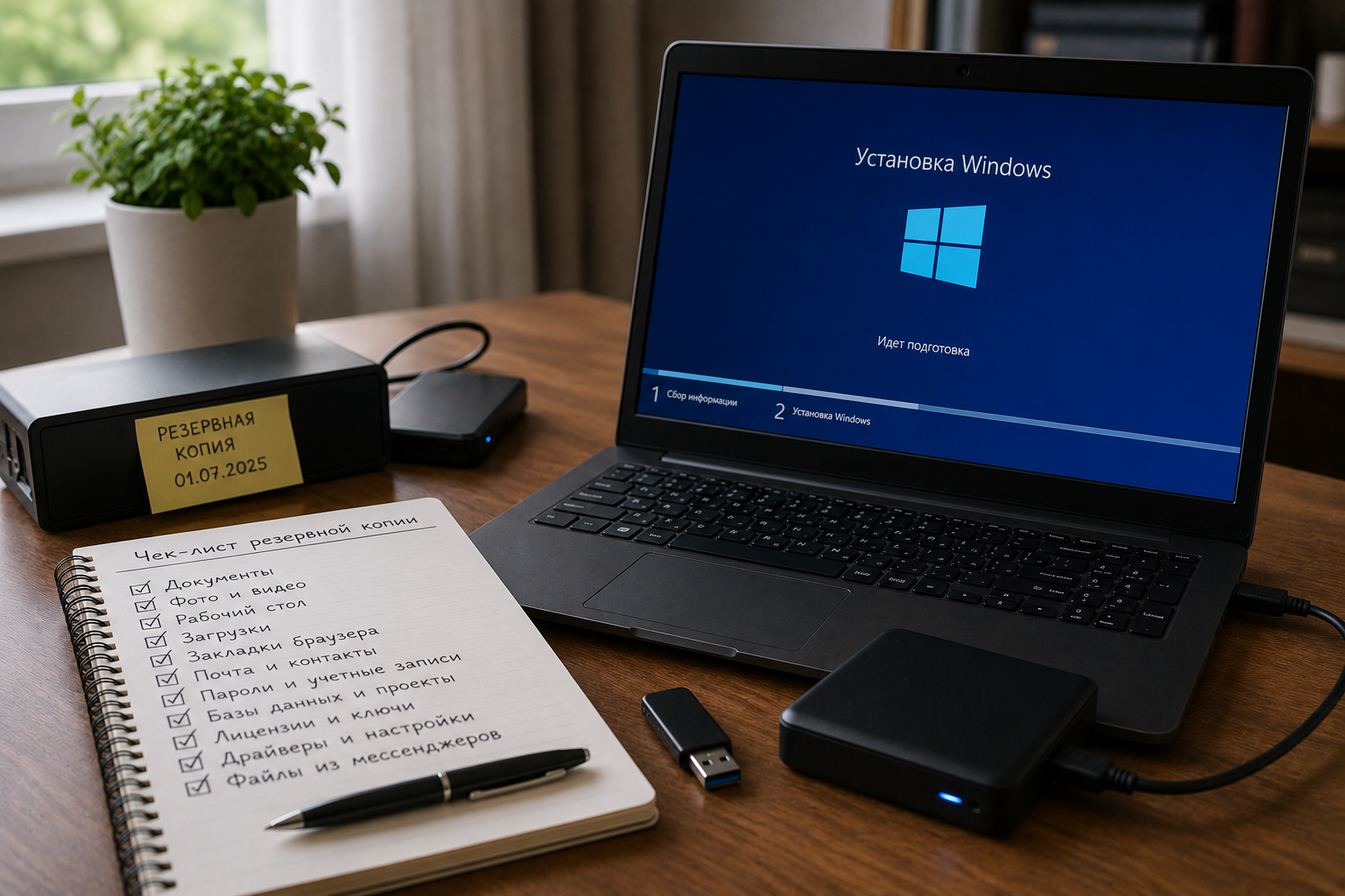 Резервная копия перед переустановкой windows